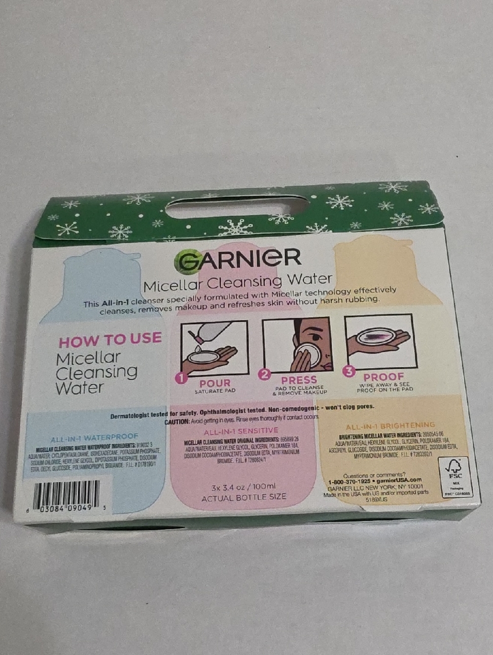 Garnier Micellar Cleansing Water Trio - Blue, Pink & Yellow *NWT* - Picture 3 of 3